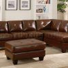 3Pc Bonded Leather Upholstered Wooden Sectional Sofas Brown (Photo 3 of 25)