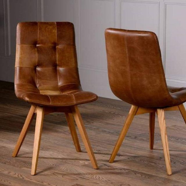 The 25 Best Collection of Brown Leather Dining Chairs