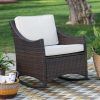 Brown Wicker Patio Rocking Chairs (Photo 9 of 15)