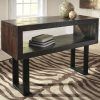 Brown Wood And Steel Plate Console Tables (Photo 7 of 15)