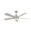 Brushed Nickel Outdoor Ceiling Fans With Light (Photo 4 of 15)