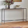 Faux White Marble And Metal Console Tables (Photo 6 of 15)