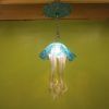 Turquoise Blown Glass Chandeliers (Photo 3 of 15)