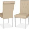 Ivory Leather Dining Chairs (Photo 6 of 25)