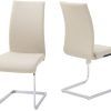 Cream Faux Leather Dining Chairs (Photo 13 of 25)