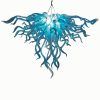 Turquoise Blown Glass Chandeliers (Photo 12 of 15)