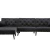 3 Seat L Shaped Sofas In Black (Photo 5 of 15)