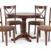Caden 5 Piece Round Dining Sets With Upholstered Side Chairs (Photo 25 of 25)
