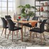 Caira Black 5 Piece Round Dining Sets With Upholstered Side Chairs (Photo 18 of 25)