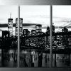 New York Skyline Canvas Black And White Wall Art (Photo 12 of 15)