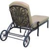Cast Aluminum Chaise Lounges With Wheels (Photo 11 of 15)