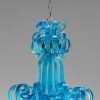 Turquoise Glass Chandelier Lighting (Photo 8 of 15)