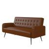 Celine Sectional Futon Sofas With Storage Camel Faux Leather (Photo 1 of 25)