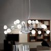 White Contemporary Chandelier (Photo 14 of 15)