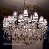 Chandelier With Shades And Crystals (Photo 3 of 15)