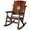 Char Log Patio Rocking Chairs With Star (Photo 3 of 15)