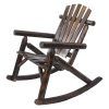 Char Log Patio Rocking Chairs With Star (Photo 15 of 15)
