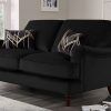 Black Velvet 2-Seater Sofa Beds (Photo 1 of 15)