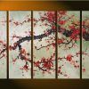 Cherry Blossom Oil Painting Modern Abstract Wall Art (Photo 6 of 15)