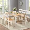 Cream And Wood Dining Tables (Photo 1 of 25)