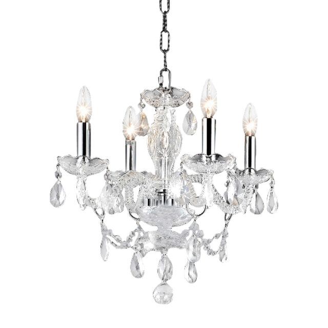 15 Collection of Chrome and Crystal Chandelier