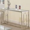 Chrome And Glass Modern Console Tables (Photo 10 of 15)