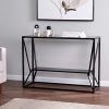 Chrome And Glass Rectangular Console Tables (Photo 3 of 15)