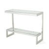Chrome And Glass Rectangular Console Tables (Photo 2 of 15)
