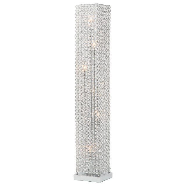 2024 Best of Chrome Crystal Tower Standing Lamps
