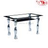 Chrome Dining Tables With Tempered Glass (Photo 10 of 25)