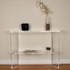 Silver And Acrylic Console Tables (Photo 5 of 15)
