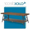 Outdoor 2-Tiers Storage Metal Coffee Tables (Photo 14 of 15)