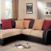 Bonded Leather All In One Sectional Sofas With Ottoman And 2 Pillows Brown (Photo 6 of 25)