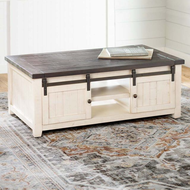 2024 Popular Coffee Tables with Sliding Barn Doors