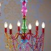 Coloured Glass Chandelier (Photo 12 of 15)