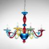 Coloured Glass Chandelier (Photo 7 of 15)