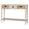 Gray Driftwood Storage Console Tables (Photo 3 of 15)