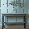 Vintage Gray Oak Console Tables (Photo 6 of 15)