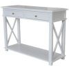Square Weathered White Wood Console Tables (Photo 11 of 15)