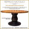 Black Top  Large Dining Tables With Metal Base Copper Finish (Photo 3 of 25)