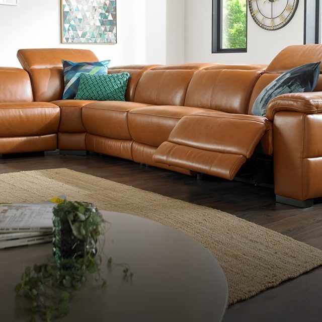 15 Collection of Leather Corner Sofas