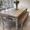 Country Dining Tables With Weathered Pine Finish (Photo 1 of 25)