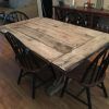 Country Dining Tables With Weathered Pine Finish (Photo 14 of 25)