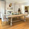 Country Dining Tables With Weathered Pine Finish (Photo 8 of 25)