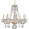 Crystal And Brass Chandelier (Photo 8 of 15)