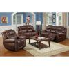 3Pc Bonded Leather Upholstered Wooden Sectional Sofas Brown (Photo 4 of 25)