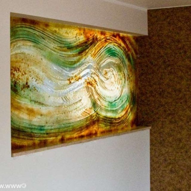 15 Collection of Abstract Fused Glass Wall Art