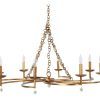 Antique Gold Three-Light Chandeliers (Photo 12 of 15)