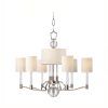 White Contemporary Chandelier (Photo 10 of 15)