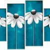 Teal Flower Canvas Wall Art (Photo 7 of 15)
